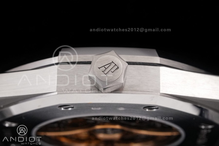 Royal Oak 41mm Openworked 15412 SS THBF 1:1 Best Edition Diamond Bezel on SS Bracelet SA3132 V2