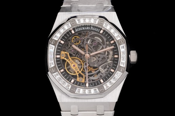 Royal Oak 41mm Openworked 15412 SS THBF 1:1 Best Edition Diamond Bezel on SS Bracelet SA3132 V2