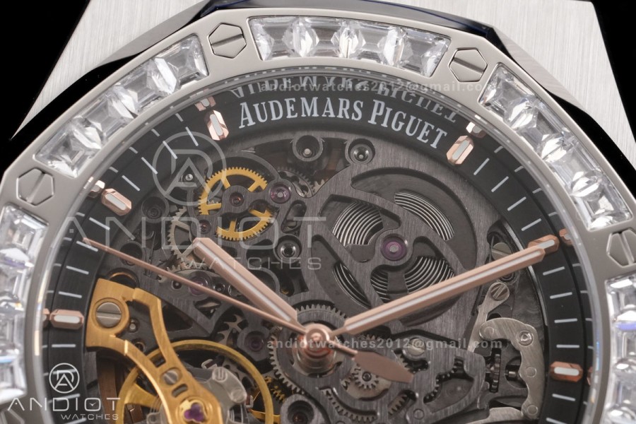 Royal Oak 41mm Openworked 15412 SS THBF 1:1 Best Edition Diamond Bezel on SS Bracelet SA3132 V2