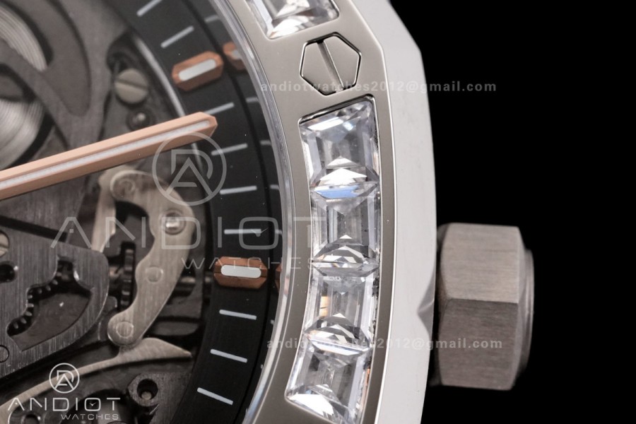 Royal Oak 41mm Openworked 15412 SS THBF 1:1 Best Edition Diamond Bezel on SS Bracelet SA3132 V2