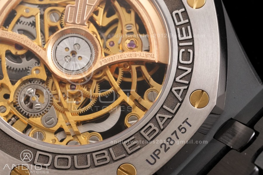 Royal Oak 41mm Openworked Ceramic 15416CE THBF 1:1 Best Edition Gold Dial on Ceramic Bracelet SA3132 V2