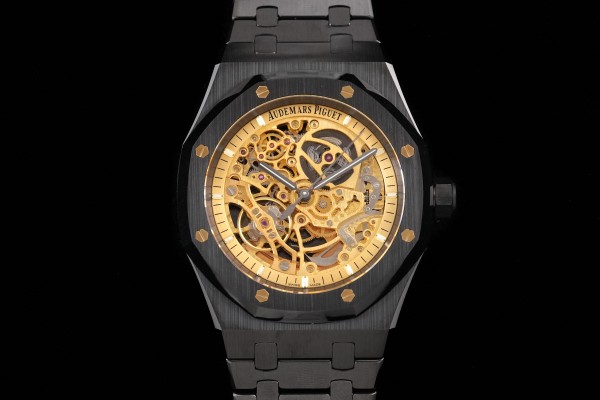 Royal Oak 41mm Openworked Ceramic 15416CE THBF 1:1 Best Edition Gold Dial on Ceramic Bracelet SA3132 V2