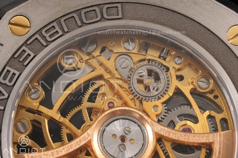 Royal Oak 41mm Openworked Ceramic 15416CE THBF 1:1 Best Edition Gold Dial on Ceramic Bracelet SA3132 V2