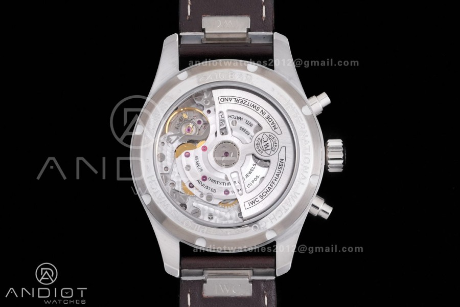 Pilot Chrono IW388103 APSF 1:1 Best Edition Green Dial on Brown Leather Strap SA69385 Super Clone