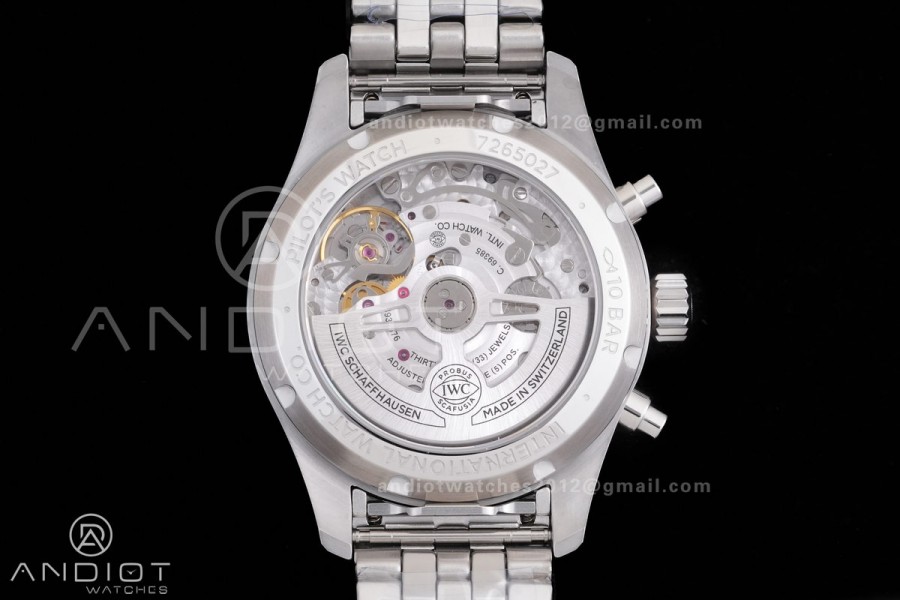 Pilot Chrono IW388104 APSF 1:1 Best Edition Green Dial on SS Bracelet SA69385 Super Clone