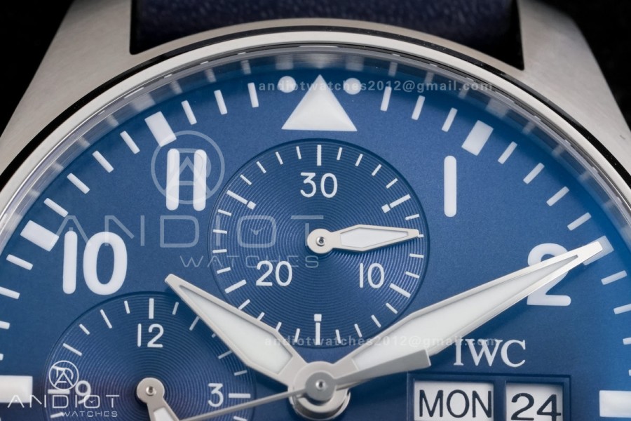 Pilot Chrono IW388101 APSF 1:1 Best Edition Blue Dial on Blue Leather Strap SA69385 Super Clone