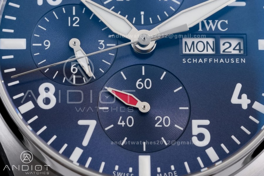 Pilot Chrono IW388101 APSF 1:1 Best Edition Blue Dial on Blue Leather Strap SA69385 Super Clone