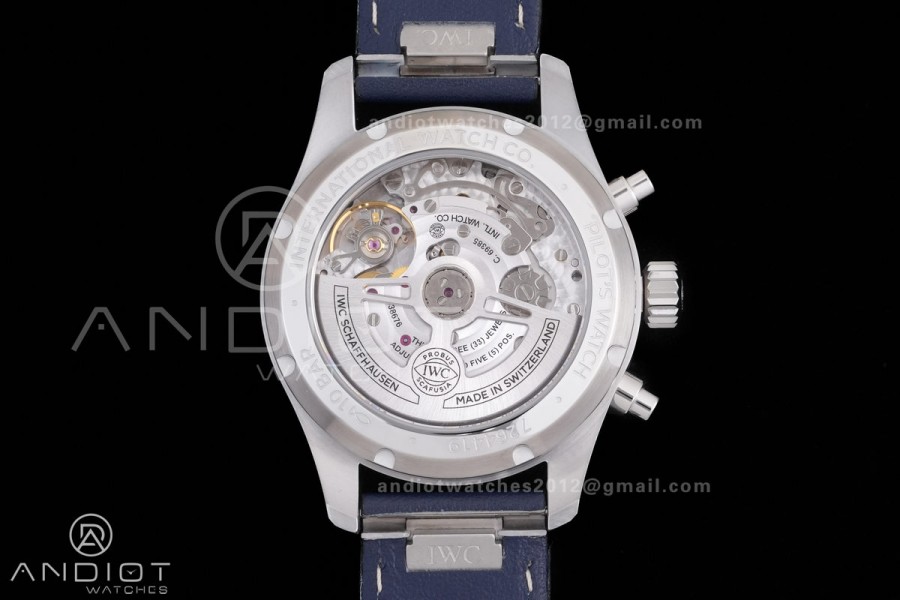 Pilot Chrono IW388101 APSF 1:1 Best Edition Blue Dial on Blue Leather Strap SA69385 Super Clone