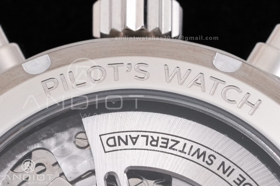 Pilot Chrono IW388102 APSF 1:1 Best Edition Blue Dial on SS Bracelet SA69385 Super Clone