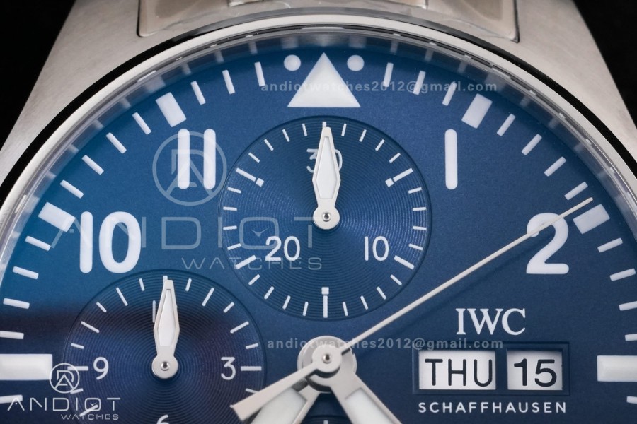 Pilot Chrono IW388102 APSF 1:1 Best Edition Blue Dial on SS Bracelet SA69385 Super Clone