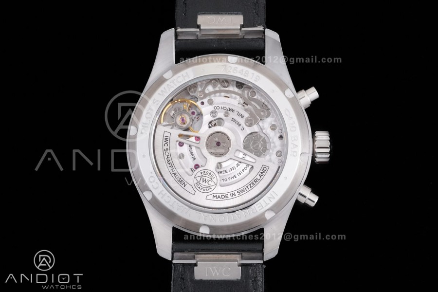 Pilot Chrono IW377709 APSF 1:1 Best Edition Blue Dial on Black Leather Strap SA69385 Super Clone