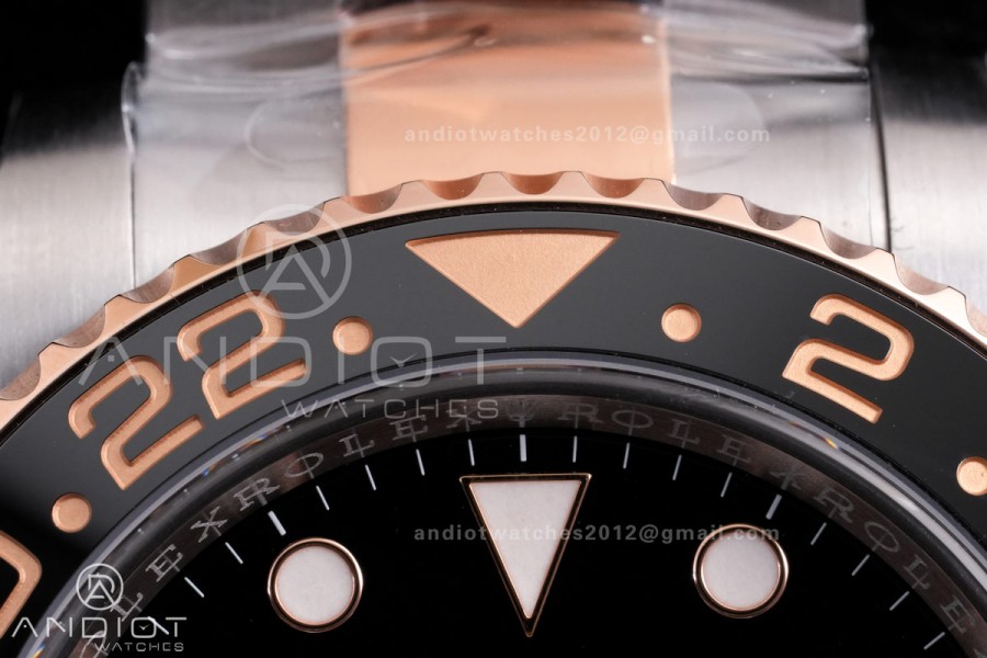 GMT-Master II 126711 CHNR Black/Brown Ceramic ARF Root Beer Best Edition on SS/RG Bracelet DD3285