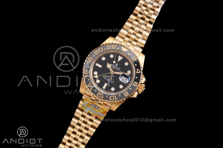 GMT Master II 126718 GRNR ARF 1:1 Best Edition Black Dial on YG Jubilee Bracelet DD3285 CHS