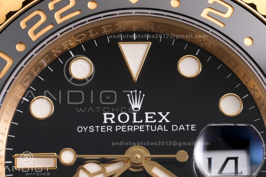 GMT Master II 126718 GRNR ARF 1:1 Best Edition Black Dial on YG Jubilee Bracelet DD3285 CHS