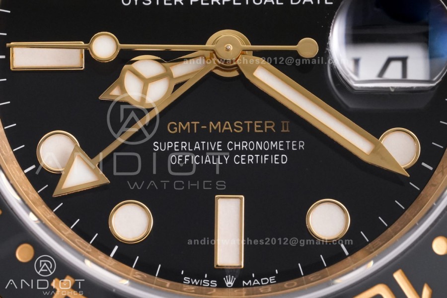 GMT Master II 126718 GRNR ARF 1:1 Best Edition Black Dial on YG Jubilee Bracelet DD3285 CHS