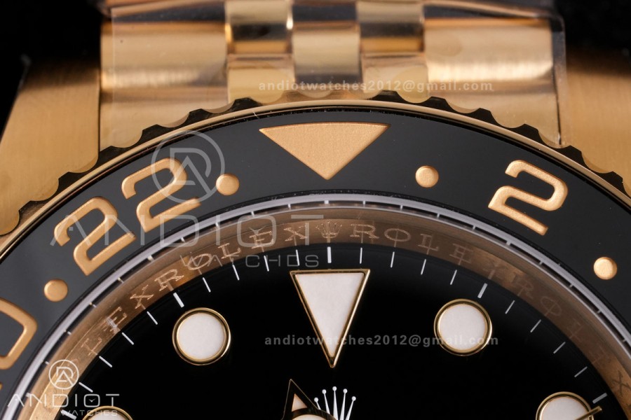 GMT Master II 126718 GRNR ARF 1:1 Best Edition Black Dial on YG Jubilee Bracelet DD3285 CHS