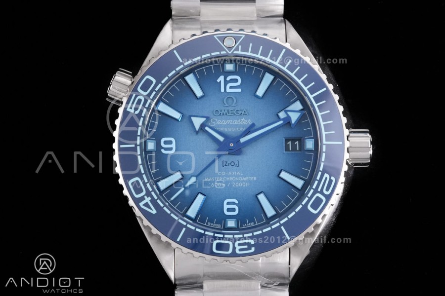 Seamaster 39.5mm VSF 1:1 Best Edition Summer Blue Dial on SS Bracelet SA8800 Super Clone V4