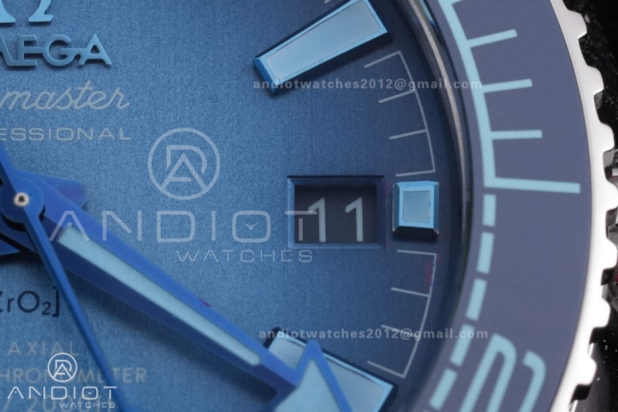 Seamaster 39.5mm VSF 1:1 Best Edition Summer Blue Dial on SS Bracelet SA8800 Super Clone V4