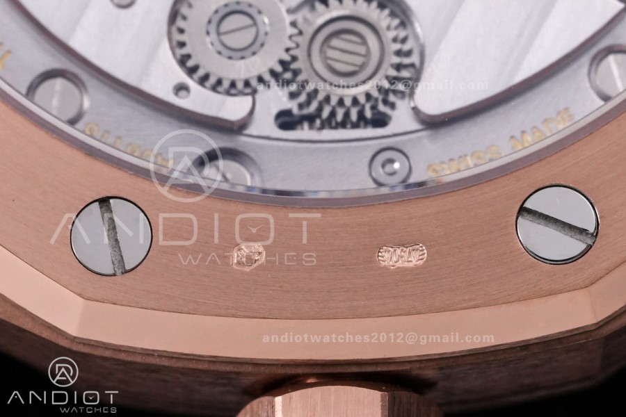 Royal Oak 41mm 15510 RG DDF 1:1 Best Edition Blue Dial on RG Bracelet DD4302 Super Clone (185g Weighted)