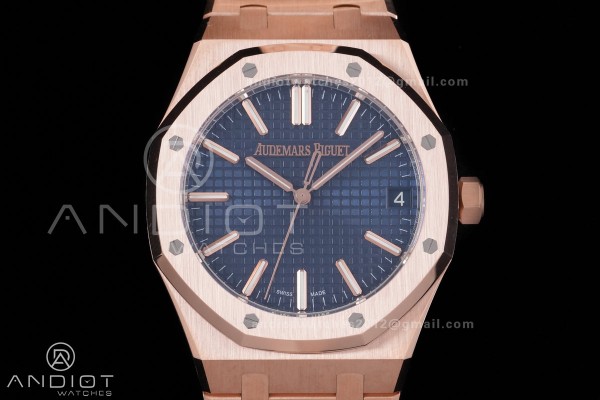 Royal Oak 41mm 15510 RG DDF 1:1 Best Edition Blue ...