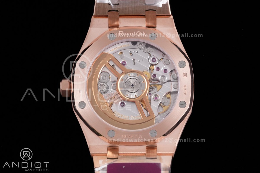 Royal Oak 41mm 15510 RG DDF 1:1 Best Edition Blue Dial on RG Bracelet DD4302 Super Clone (185g Weighted)