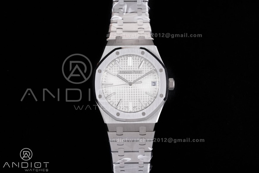 Royal Oak 41mm 15510 SS DDF 1:1 Best Edition Silver Dial on SS Bracelet DD4302 Super Clone