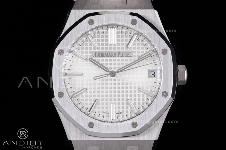 Royal Oak 41mm 15510 SS DDF 1:1 Best Edition Silver Dial on SS Bracelet DD4302 Super Clone