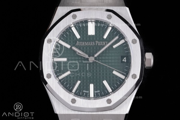 Royal Oak 41mm 15510 SS DDF 1:1 Best Edition Green...