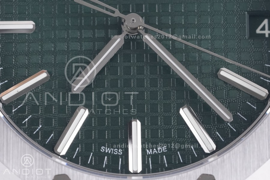 Royal Oak 41mm 15510 SS DDF 1:1 Best Edition Green Dial on SS Bracelet DD4302 Super Clone