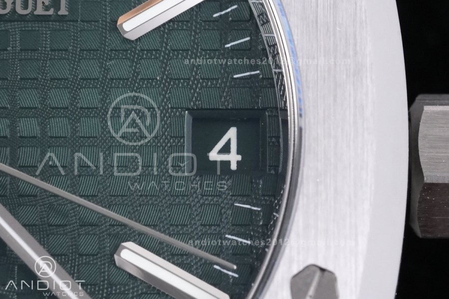 Royal Oak 41mm 15510 SS DDF 1:1 Best Edition Green Dial on SS Bracelet DD4302 Super Clone