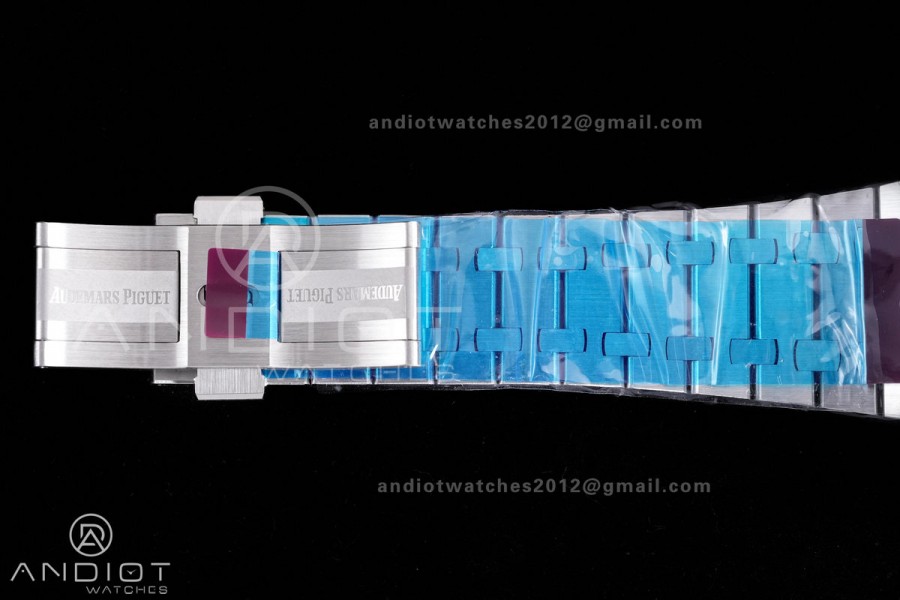 Royal Oak 41mm 15510 SS DDF 1:1 Best Edition Blue Dial on SS Bracelet DD4302 Super Clone