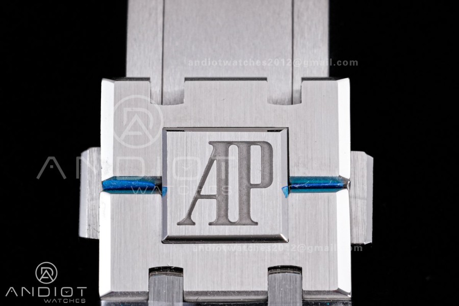 Royal Oak 41mm 15510 SS DDF 1:1 Best Edition Blue Dial on SS Bracelet DD4302 Super Clone