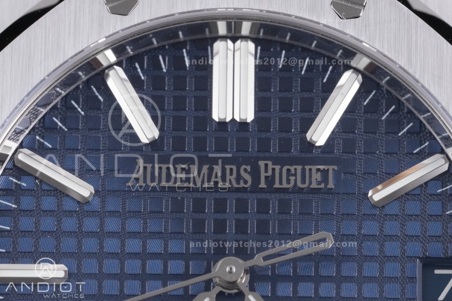 Royal Oak 41mm 15510 SS DDF 1:1 Best Edition Blue Dial on SS Bracelet DD4302 Super Clone