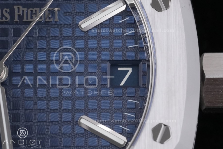 Royal Oak 41mm 15510 SS DDF 1:1 Best Edition Blue Dial on SS Bracelet DD4302 Super Clone