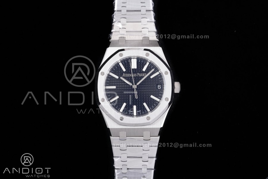 Royal Oak 41mm 15510 SS DDF 1:1 Best Edition Black Dial on SS Bracelet DD4302 Super Clone