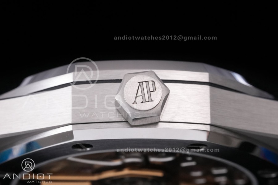 Royal Oak 41mm 15510 SS DDF 1:1 Best Edition Black Dial on SS Bracelet DD4302 Super Clone