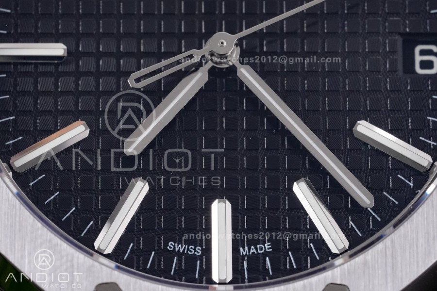 Royal Oak 41mm 15510 SS DDF 1:1 Best Edition Black Dial on SS Bracelet DD4302 Super Clone
