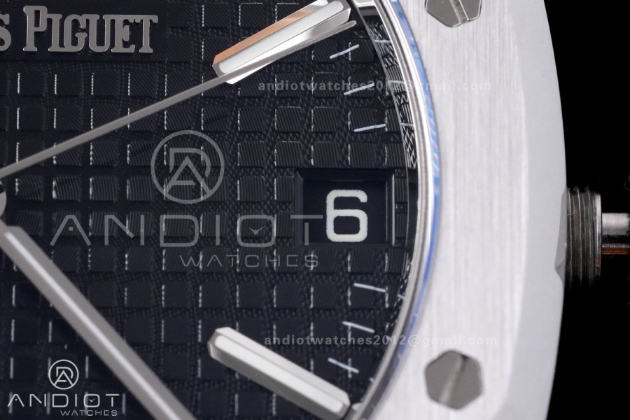 Royal Oak 41mm 15510 SS DDF 1:1 Best Edition Black Dial on SS Bracelet DD4302 Super Clone