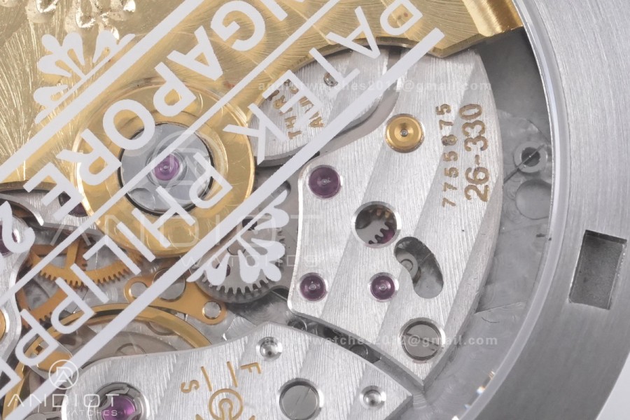 Aquanaut 5167 Singapore SS DDF 1:1 Best Edition Gray Dial on Red Rubber Strap DD330 Super Clone