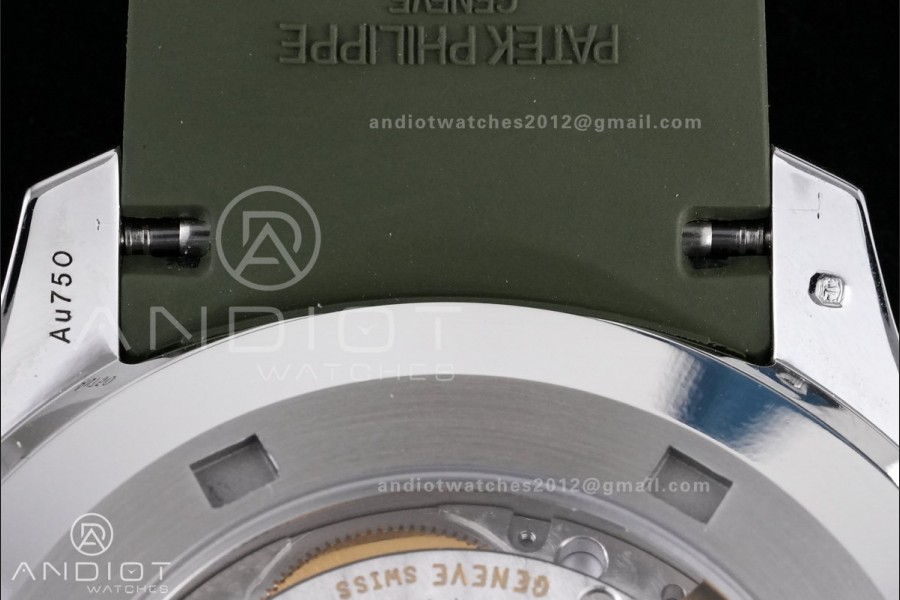 Aquanaut 5168G 42mm SS DDF 1:1 Best Edition Green Dial on Green Rubber Strap DD330 Super Clone (122g Weighted)