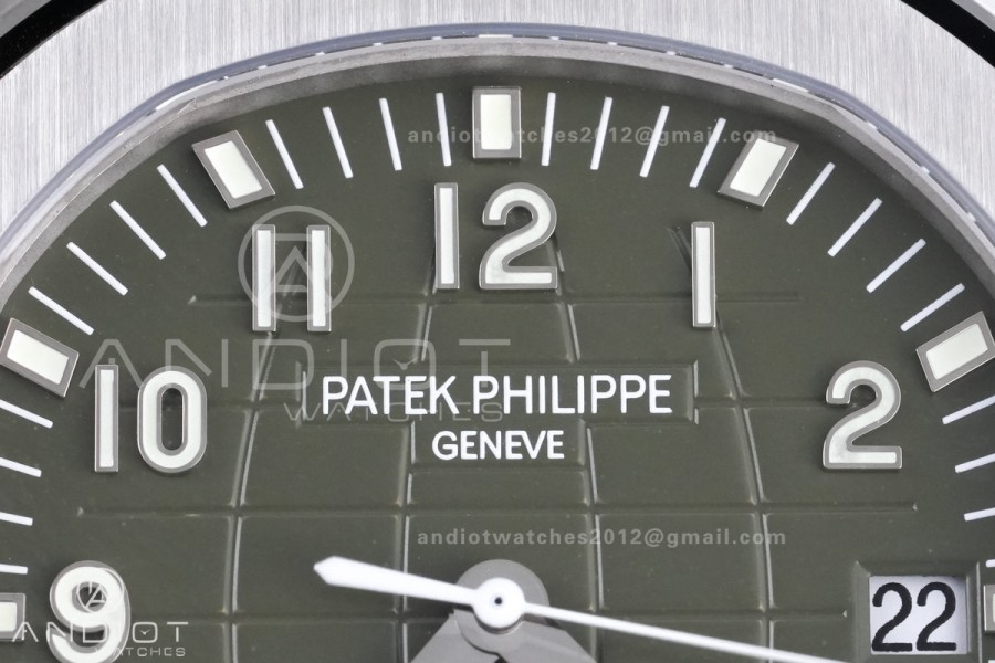 Aquanaut 5168G 42mm SS DDF 1:1 Best Edition Green Dial on Green Rubber Strap DD330 Super Clone (122g Weighted)