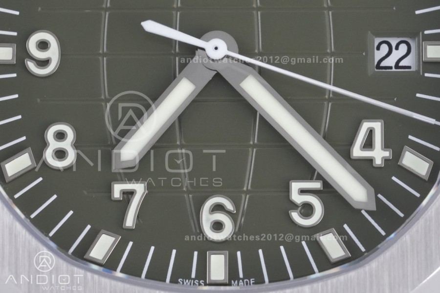 Aquanaut 5168G 42mm SS DDF 1:1 Best Edition Green Dial on Green Rubber Strap DD330 Super Clone (122g Weighted)