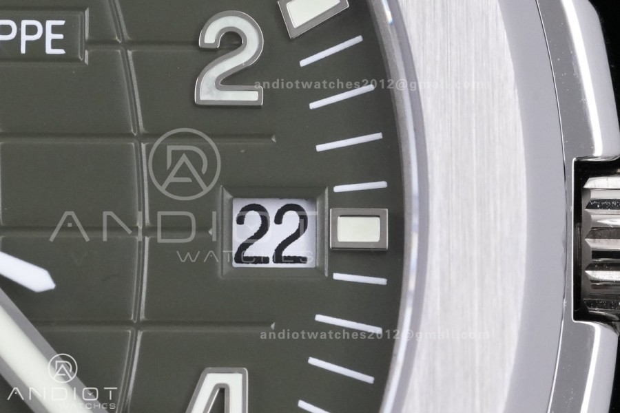 Aquanaut 5168G 42mm SS DDF 1:1 Best Edition Green Dial on Green Rubber Strap DD330 Super Clone (122g Weighted)