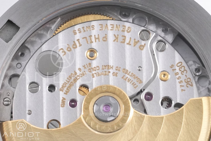 Aquanaut 5168G 42mm SS DDF 1:1 Best Edition Green Dial on Green Rubber Strap DD330 Super Clone (122g Weighted)