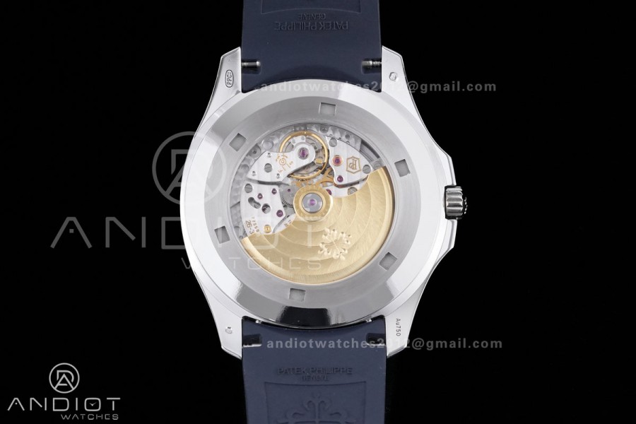 Aquanaut 5168G 42mm SS DDF 1:1 Best Edition Blue Dial on Blue Rubber Strap DD330 Super Clone (122g Weighted)