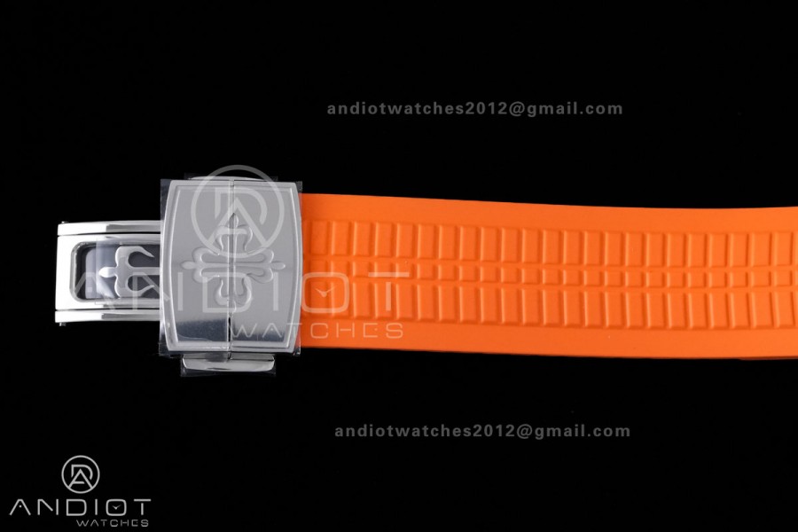 Aquanaut 5167 SS DDF 1:1 Best Edition Gray Dial on Orange Rubber Strap DD330 Super Clone