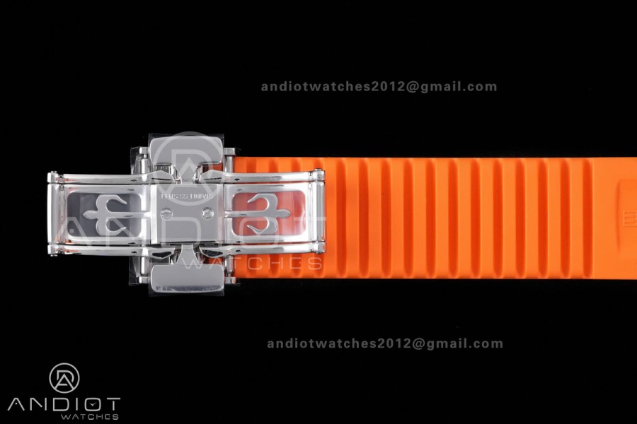 Aquanaut 5167 SS DDF 1:1 Best Edition Gray Dial on Orange Rubber Strap DD330 Super Clone