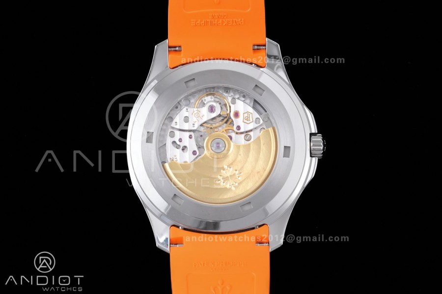 Aquanaut 5167 SS DDF 1:1 Best Edition Gray Dial on Orange Rubber Strap DD330 Super Clone