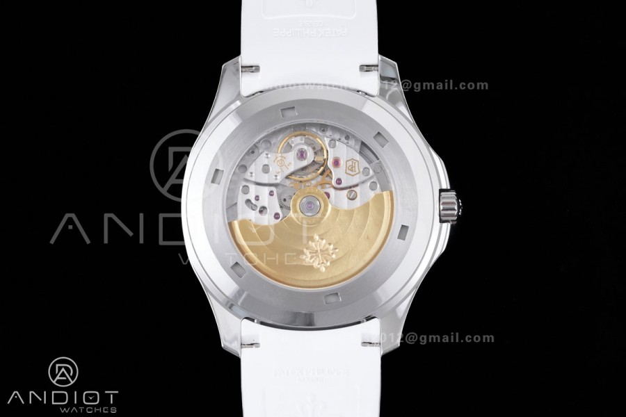 Aquanaut 5167 SS DDF 1:1 Best Edition Gray Dial on White Rubber Strap DD330 Super Clone