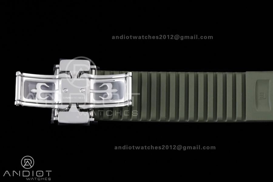 Aquanaut 5167 SS DDF 1:1 Best Edition Gray Dial on Green Rubber Strap DD330 Super Clone